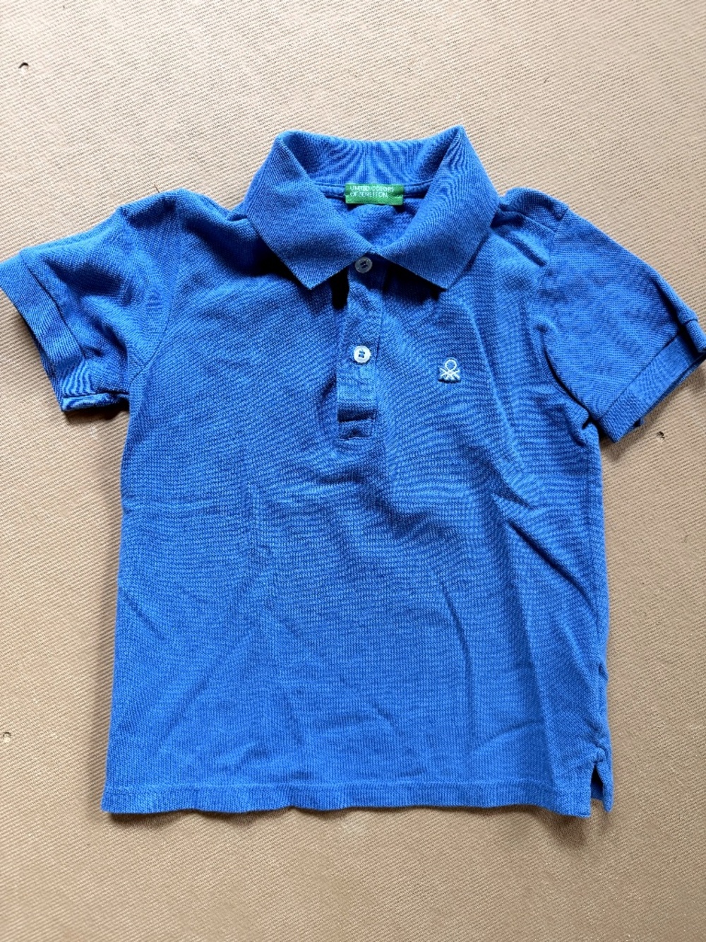 United Colors of Benetton Boys Blue Polo Shirt Size 4-5